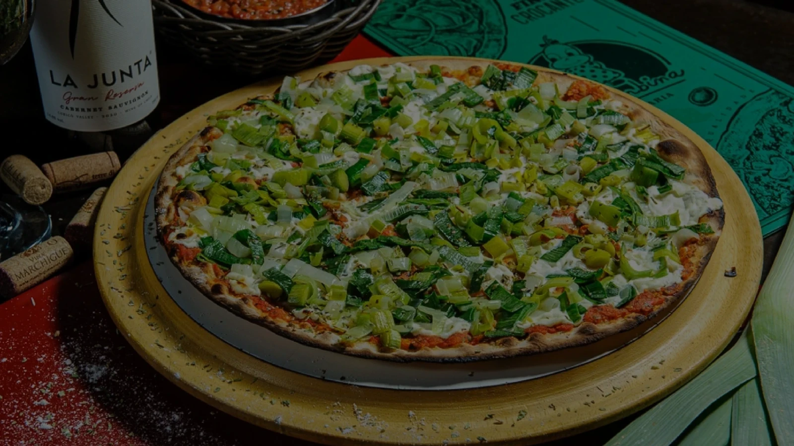 Pizza Alho poró Pizzaria Bambina Bauru